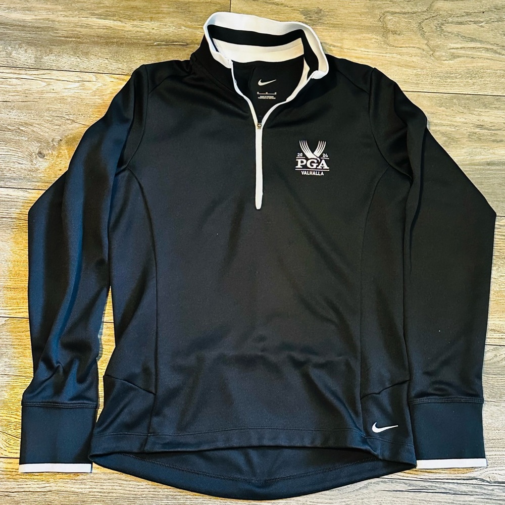 Nike Women 2024 PGA Valhalla black quarter-zip pullover